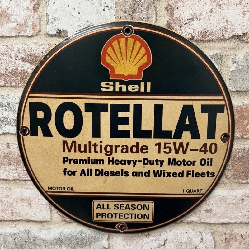 Colorful Shell porcelain sign available for local auction pickup